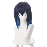 Hashibira Inosuke Black Blue Wig Cosplay Accessories Halloween Party Props